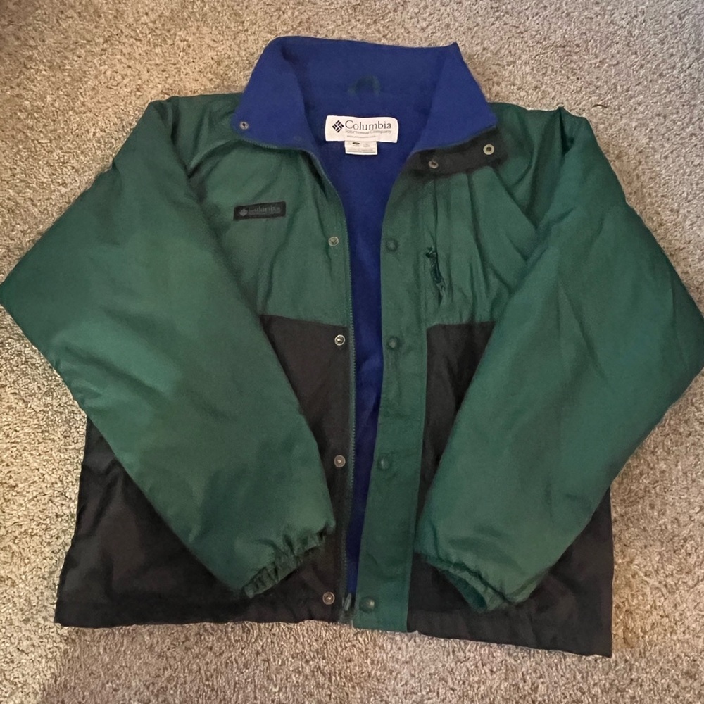 Vintage 90’s USA/Japan Columbia Sportswear Jacket (Blue & Green) (Medium)